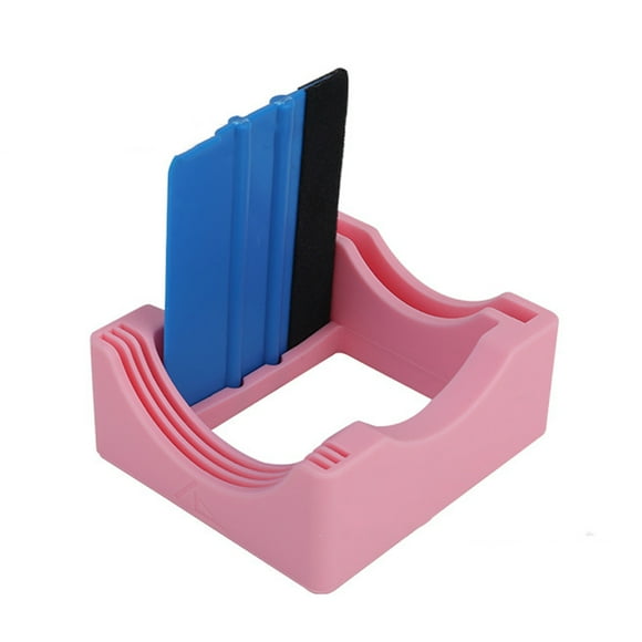 Cup Cradle for Tumblers, Silicone Tumbler Holder for Vinyl Decals, Tumbler Cradle Built-in Slot with Felt Edge Squeegee for Crafting Decals on Cups, BottlesPink