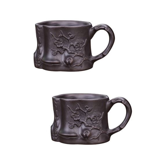 Cup Delicate Decor Small Tea Ceramic Cups for Exquisite Office Mug with Handle 2 PCS