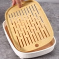thumbnail image 1 of Cup & Dish Drying Rack Kitchen, Drain Board for Kitchen Sink, Dish Drain Tray with Drainboard for Counter, Coffee Table, Outdoor, Oak Almond， L, 1 of 8