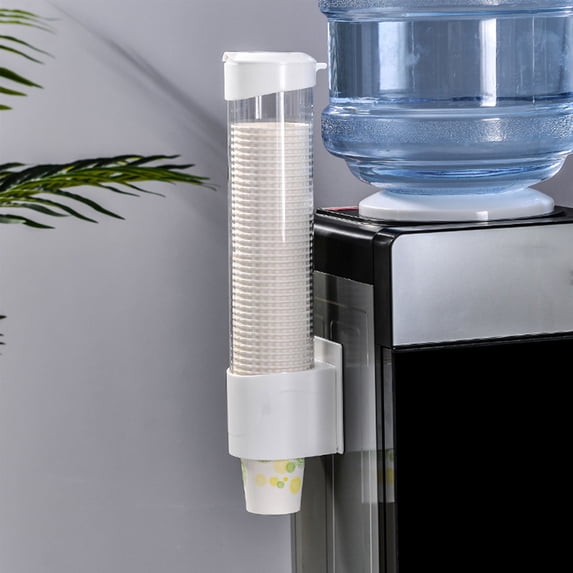 Cup Dispenser Water, Water Dispenser Disposable Cup Holder Rack Dispenser Cup Holder Pull Type Paper Automatic Remover,Paste or Screw Plate Wall Mount for Home Office Hospital