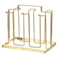thumbnail image 1 of Cup Drying Rack, 220x185mm 6 cups Mug Glass Bottle Organizer for Home Counter, Office, Kitchen (Gold), 1 of 6