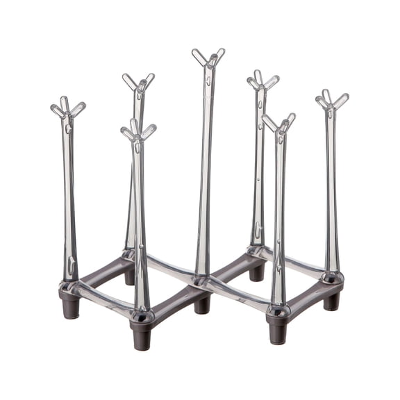 Mug Trees,7 Bottles Dryer Stand Non-Slip Base Easy Clean Mug Storage Racks,Gray