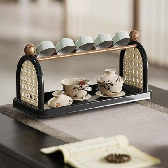 Cup Drying Rack, Countertop Mug Holder, Multi-Functional Kitchen Storage Organizer Shelf for Glasses, Tumbler, Teacups, Spice Rack