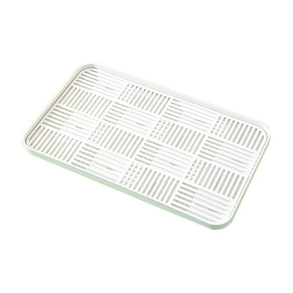 Cup Drying Rack & Dish Drying Tray,Drain Board for Small Kitchen Sink,Dish Drain Tray Large Enough for Counter or Coffee Table,Big White Dish Drying Mat