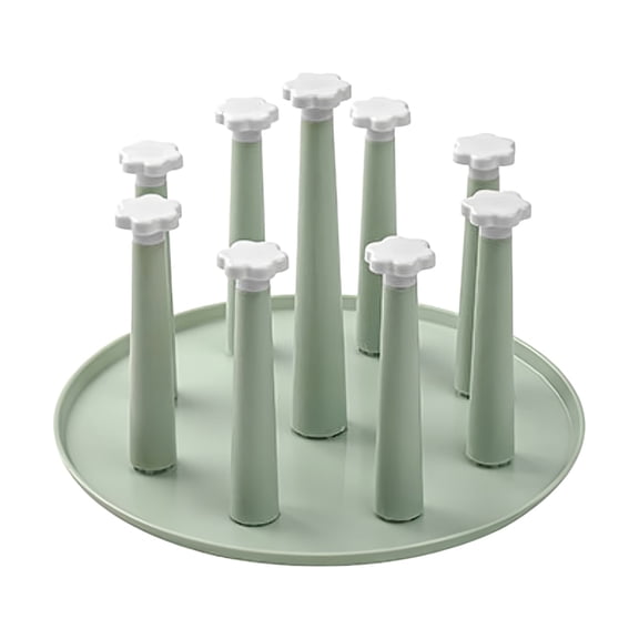 Cup Drying Rack with Drain Tray, 2-Tier Countertop Cup Storage Organizer, Space-Saving Mug Holder Rack for Kitchen Counter, Bathroom, and Coffee Station