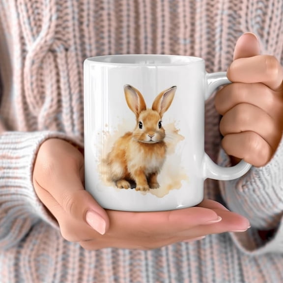 Cup Easter Bunny Mug Gifoffee Mug Easter Coffee Cup Gift Rabbit Easter Gifup Lover Animal Cup 's Cup Office Cup.jpg