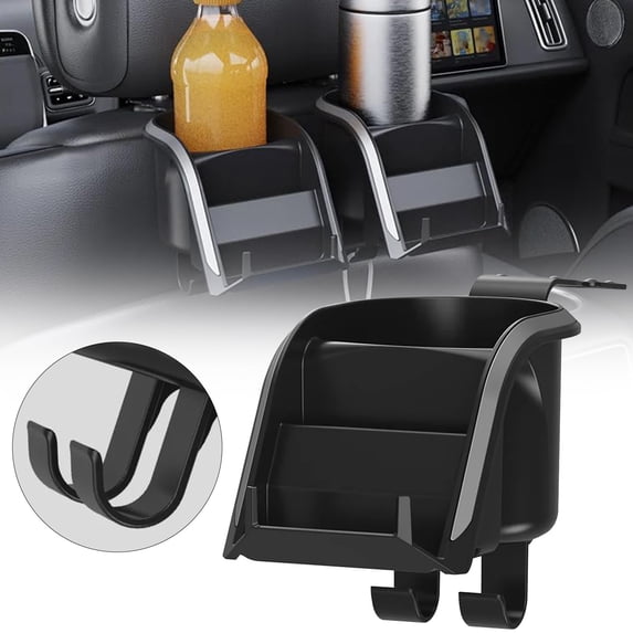 Cup Holder for Car Backseat, Car Back Seat Headrest Cup Holders, 3-in-1 Car Headrest Seat Back Organizer with Drink Cupholder, Phone Holder & Purse Hooks, Great for Kids, Road Trips & Travel