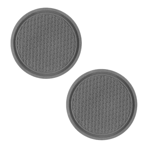 Cup Holder Coasters for Car 2 Pack Deep Gray Non-Skid Rubber Heat Resistant Auto Interior Accessories for Drivers 2 Count Gray