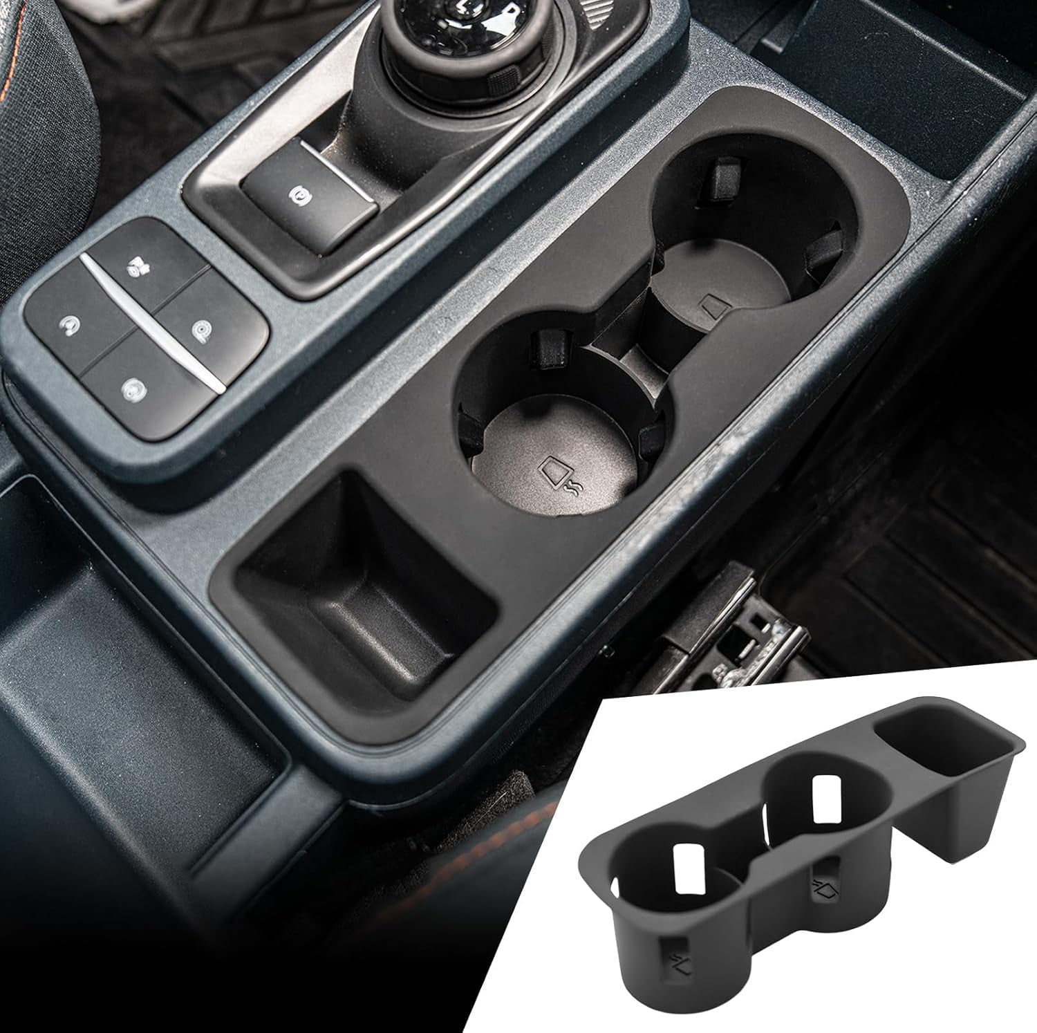 Silicone Cup Holder Insert For 2023-2025 Honda Pilot - Center Console Organizer For Ridgeline & Passport-933637
