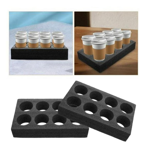 Cup Holder Drink Carrier Tray Coffeebeverage Food Delivery Service Packaging Supplies for Travels Takeaway Shops Coffee Shops Restaurants 35cmx20cmx6.5cm