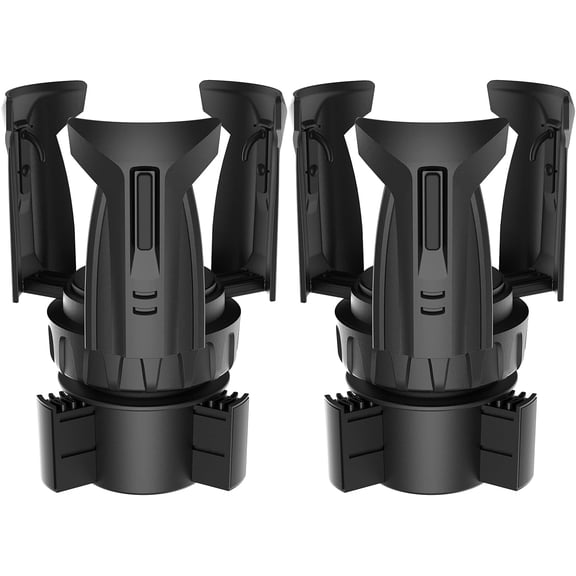 Cup Holder Expander, Automatic Car Cup Holder Expander Holds Large Water Bottles, Travel Tumbler & Mugs, Adjustable Arms & Extendable Base Insert Accessories (CH03T, 2PACK)