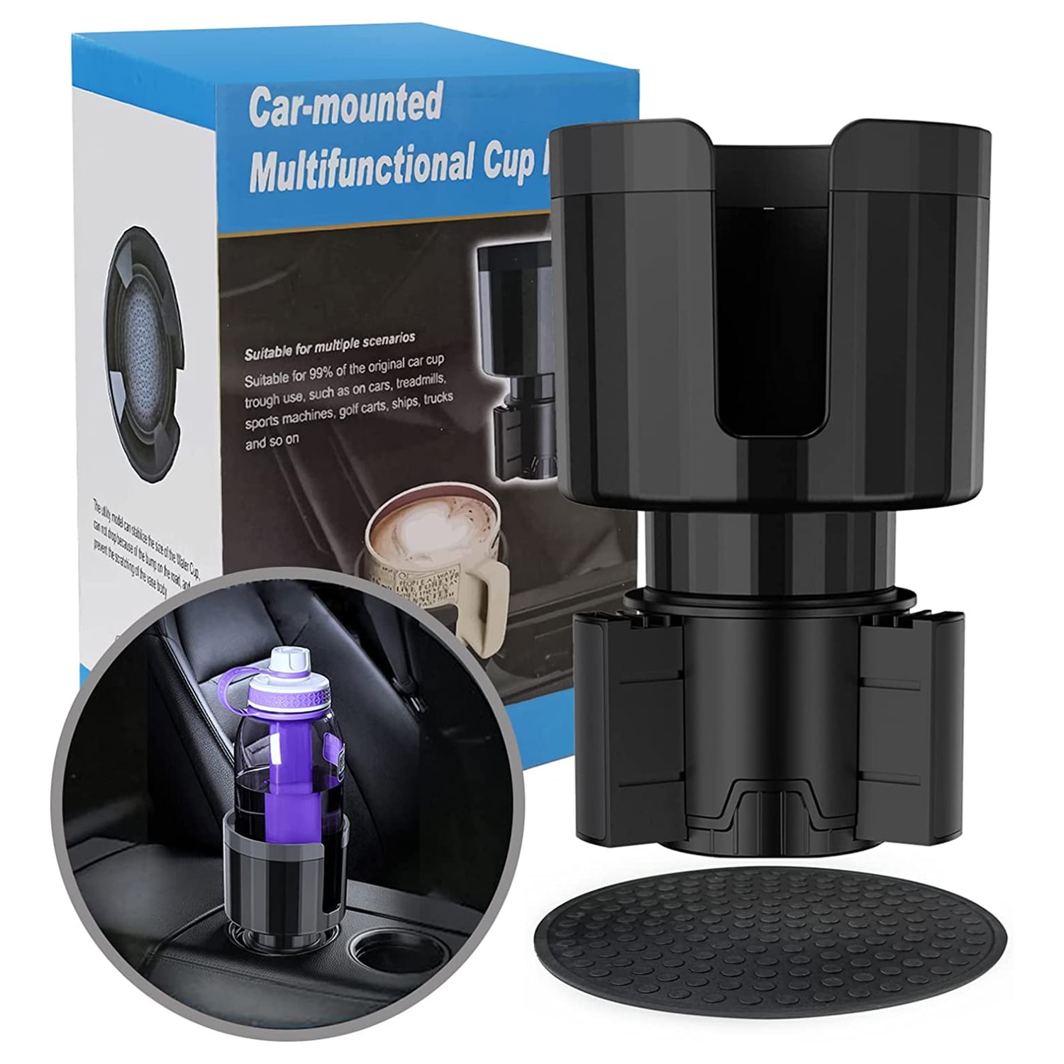 Cup Holder Expander for Car, Universal Water Bottle Holder with