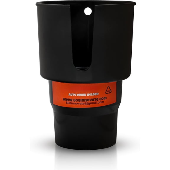 Cup Holder Expander - Fits Hydro Flasks 32/40 oz, Nalgene, & Large Bottles up to 3.8 Wide - for up to 3.2 Wide - Black