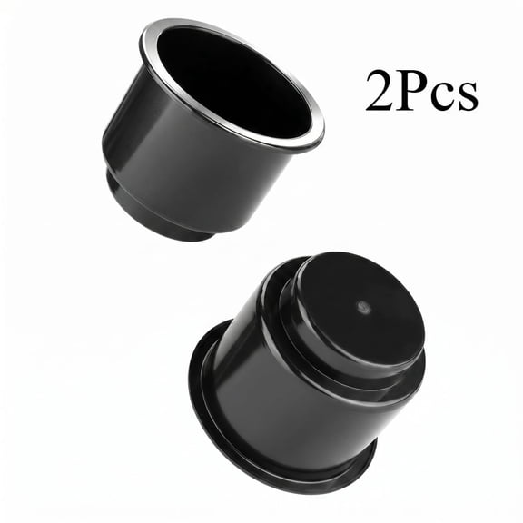 Cup Holder Insert, 2 Pack, Universal Large Drop-in Design, Plastic Chrome Finish, for Car RV Boat Golf Cart Pontoon Table Couch Sofa