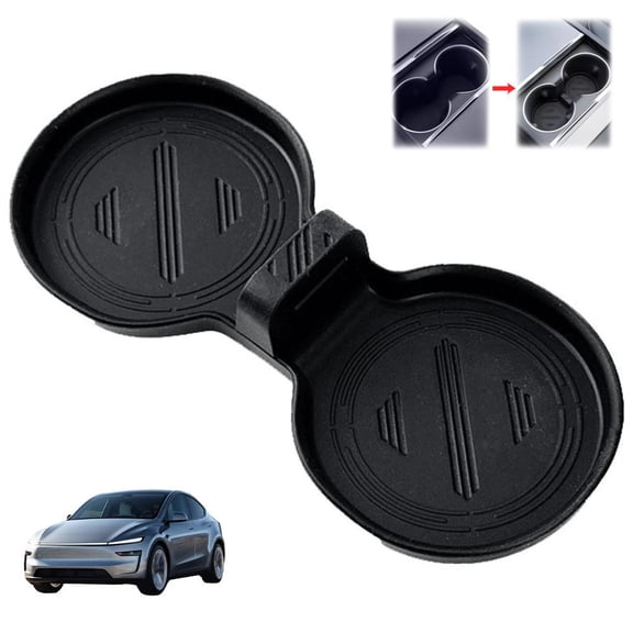 Cup Holder Insert for Model Y Juniper, Rislobx for Model 3 Model Y Cup Holder Insert Center Console Water Cup Holder Anti-Slip Storage Box Accessories - Black