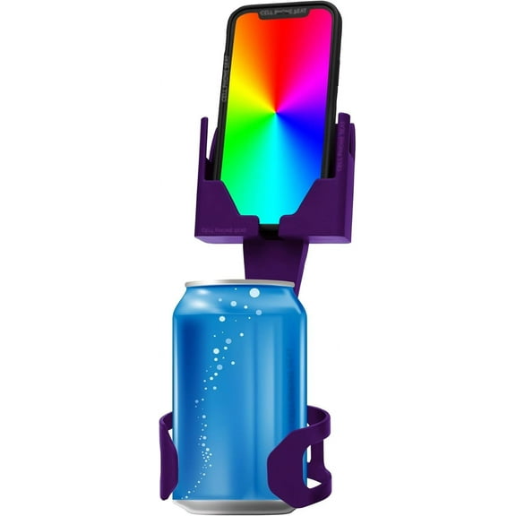 Cup Holder Phone Holder, Cup Holder Phone Mount, Phone Holders for your Car and Truck, Cup Phone Holder for Car, Smartphones, iPhone, Google, Samsung, Cell Phone Car Mount Car Accessory (Royal Purple)