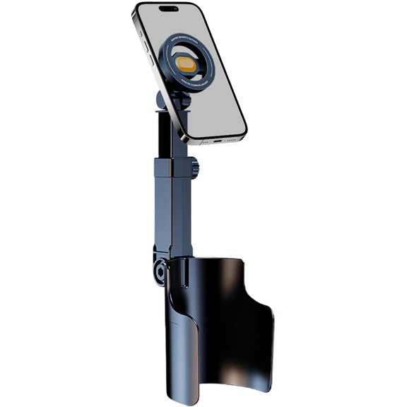 Cup Holder Phone Mount for Car, Height Adjustable Design | Convenient Grip for Bottles and Devices, Hands-Free Use in Vehicles