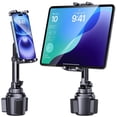 thumbnail image 1 of Cup Holder Phone Tablet Mount, 360° Rotatable and Strong Grip, Easy to install, Expander Adjustable Long Arm for Car(Black), 1 of 7