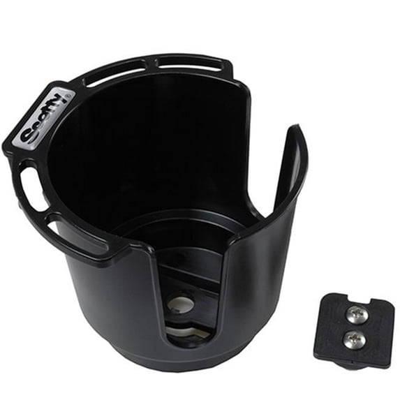 Cup Holder with Bulkhead & Gunnel Mount, Black