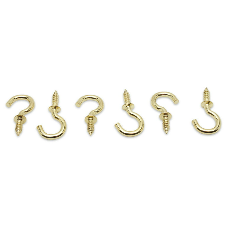 Cup Hooks Screw in 1/2 inch, Pack of 100 Mini Screw in Hooks for Hanging, by Woodpeckers
