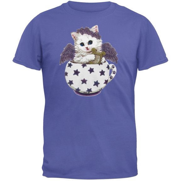Cup Kitty Angel Purple T-Shirt