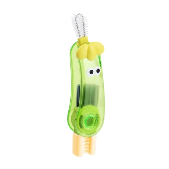Cup Lid Brush 3-In-1 Portable Green Narrow Gap Tool for Home Travel