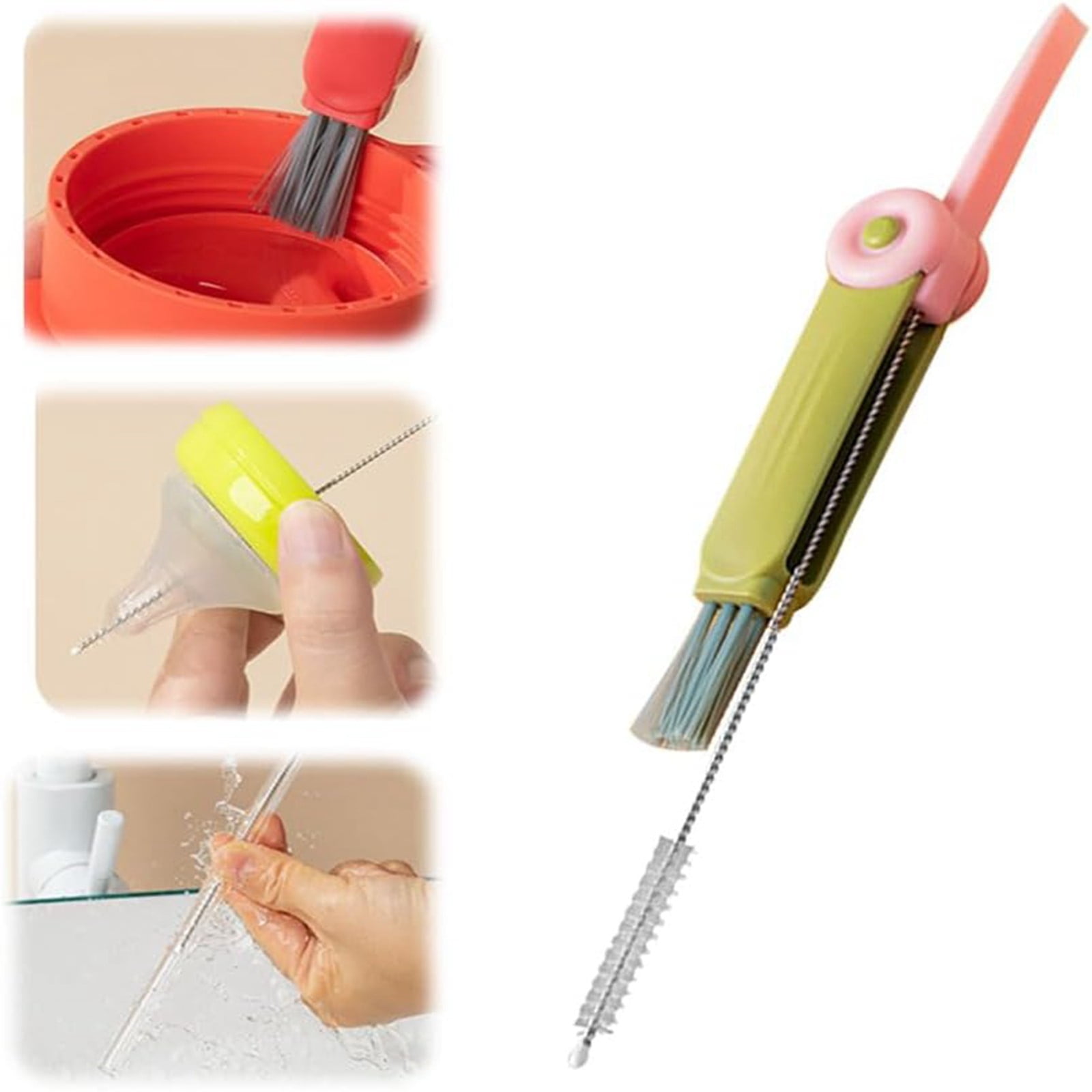 Cup Lid Cleaning Brush 2024 Upgrade Straw Cleaning Brush Set Cup Lid