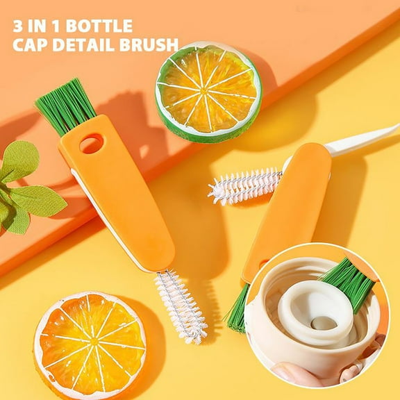 Cup Lid Cleaning Brush Milk Bottle Brush with Durable Bristles for Deep Cleaning Non-Toxic and Easy to Grip for Bottles and Travel Mugs Topliu