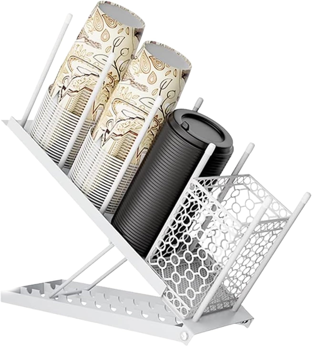 Cup and Lid Holder, Paper Cup Holder, Coffee Station Organizer ...