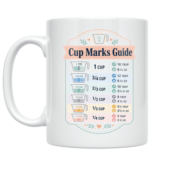 Cup Marks Guide Design - Cooking Enthusiast - 11 oz Ceramic Coffee Mug