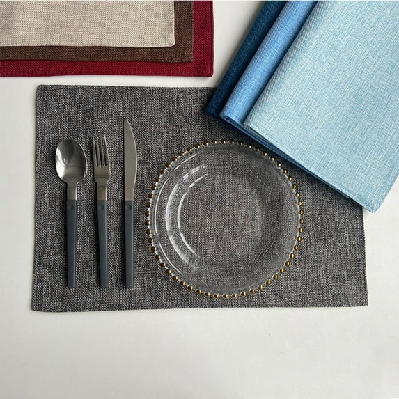 Cup Mat, Fabric Placemats Machine Washable Placemats Heat Resistant Placemats Wrinkle Free Dual Layer Kitchen Place Mats for Dining Table