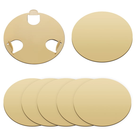 Cup Mat Rustproof Stainless Steel Mug Mat Unique Coffee Cup Mat with Nonslip EVA Sponge Rubber Base Multipurpose Cup Pad for Home Cafe Office Restaurant