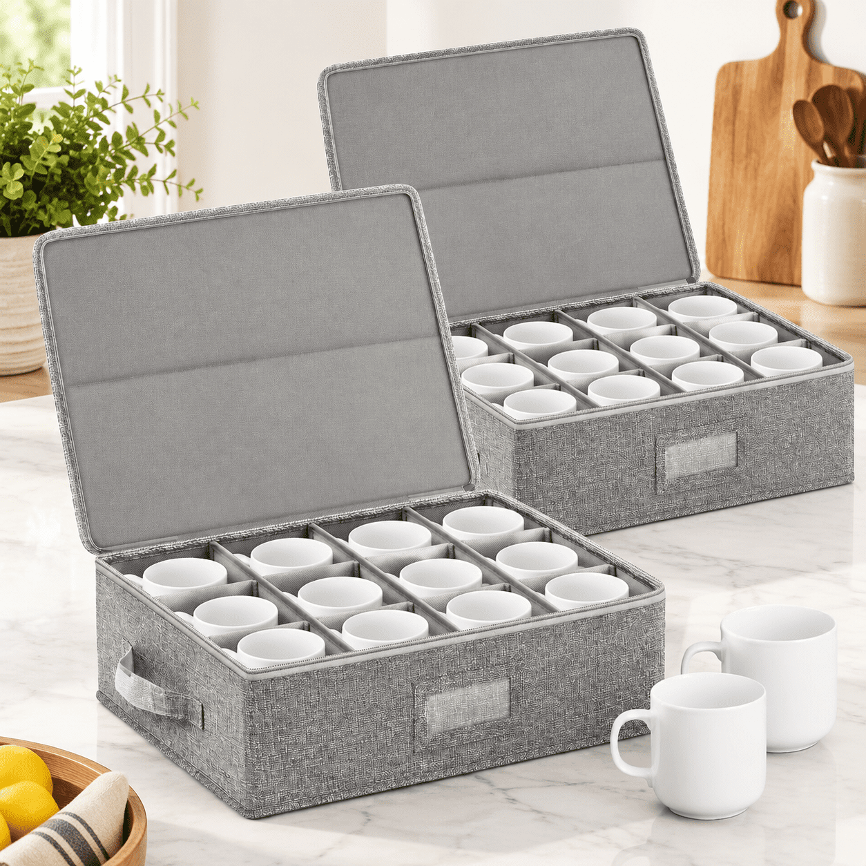 Cup Mug Storbox Hard Shell For Moving 2 Pack 24 Cups - Walmart.com