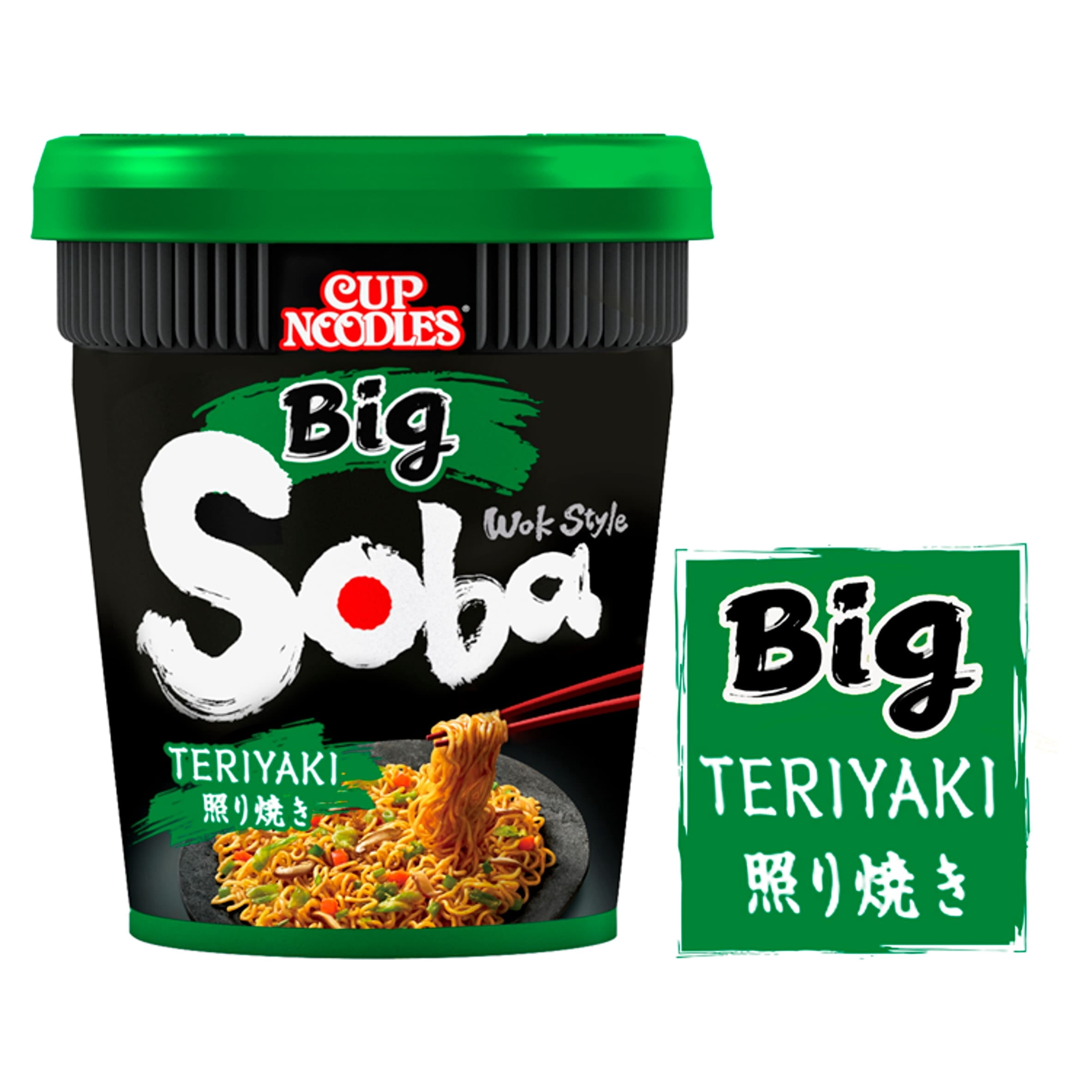 Cup Noodles Big Soba Wok Style Teriyaki 113g, Imported from Britain