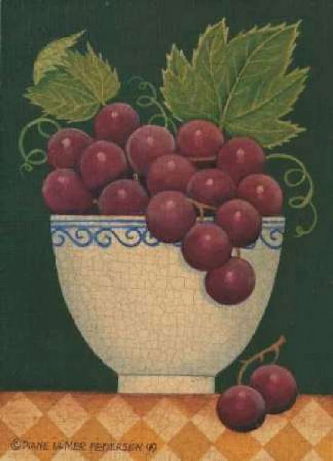 Cup O Grapes Canvas Art - Diane Pedersen (20 x 28)