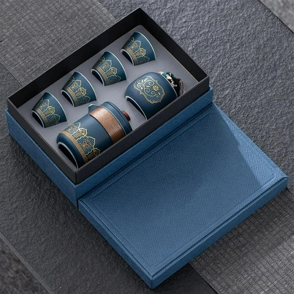 Cup One Pot Four Portable Travel Tea Set Ceramic Kung Fu Pot Gift Box