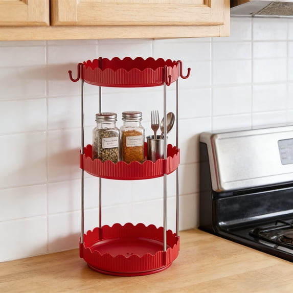 Cup Organizer Rack Kitchen Countertop Storage Shelf, 3 Tier Detachable Mug Holder Stand with Drain Tray, Plastic Cup Drying Rack for Coffee Pod Tea Set, Space Saving Vertical Kitchen Organizer