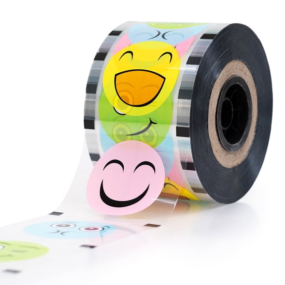 Cup Sealer Film Boba Bubble Tea Cup Clear with Colorful Smiley Face PP 90mm-105mm