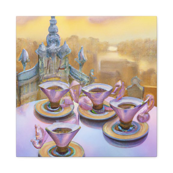 "Cup Sets Abloom" - Canvas