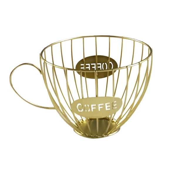 Cup Shaped Coffee Pod Holder, Rustproof Metal Countertop Organizer, Large Capacity Space Saving Coffee Bar Storage, Multi Purpose Mug Snack Display Stand for Kitchen Dining Room Coffee Station Decor