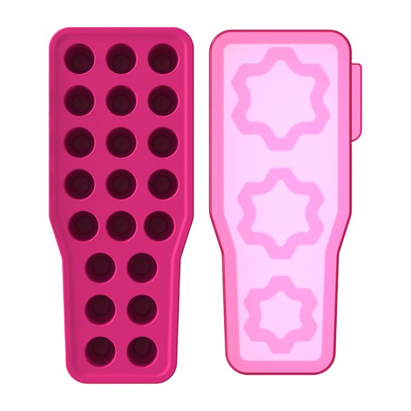 Cup Shaped Silicone Ice Cube Tray with Lid, 21 Cavity Ice Mold Leak Proof Durable Resistant Safe for Freezer, , Cocktails, and Beverages 10.75*4.76*1.89 Inch