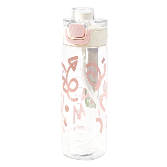 Cup with Sipping Tube 730 ml Portable Polymer Water Bottle for Outdoor Use Kitchen Items-Grade Polypropylene and PC Material Drip-Proof Style Concept with Carry Strap