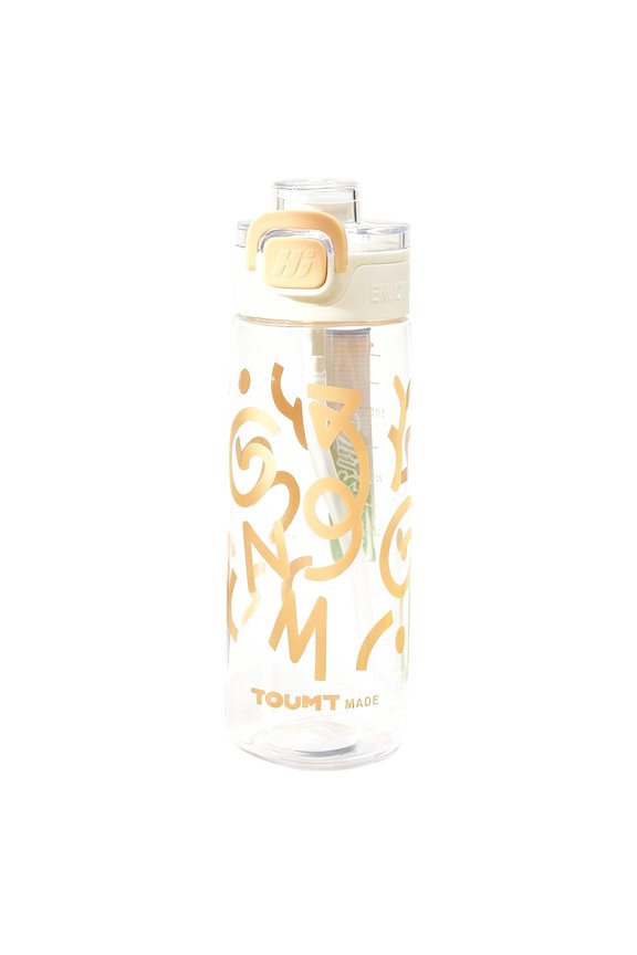 Cup with Sipping Tube 730 ml Portable Polymer Water Bottle for Outdoor Use Kitchen Items-Grade Polypropylene and PC Material Drip-Proof Style Concept with Carry Strap