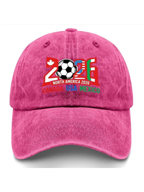 Cup Soccer Hat 2026, Retro Print Soccer Fan Baseball Cap, Adjustable Football Supporters Soccer Hat for Men Women