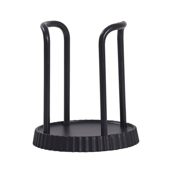 Cup Storage Holder, Disposable Cup Dispenser, Heavy Duty Round Metal Storage Rack for Bathroom Kitchen Countertops Organizer for Paper Cups, Coffee Cups and Tea Cups, Household Daily Use,Black
