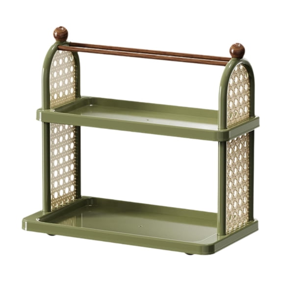 Cup Storage Rack Coffee Mug Holder Display Stand Elegant Two-tier Plastic Build for Tea Party Cabinet and Vanity