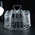 thumbnail image 1 of Cup Storage Rack,Stainless Steel Household Draining 8 Cup Storage Rack Holders,Desktop Hanging Inverted Storage Container,Convenient and Easys to Carry,Suitable for Party, Living Room,Office, 1 of 6