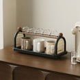 thumbnail image 1 of Cup Storage Rack for Kitchen Countertop Mug Organizer with Multi Compartments Desktop Drinkware Display Shelf White Black Green 35.6x16.1cm, 1 of 6