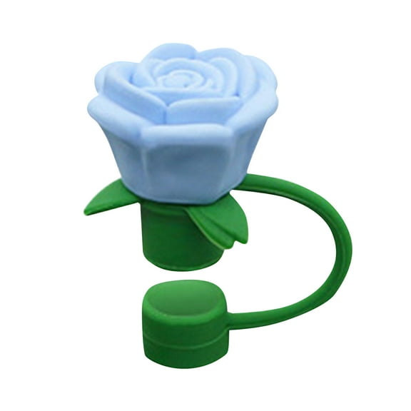 Cup Straws Topper Creative 3D Silicone Flower 10mm Rose Straw Topper Fit for Stanley Cup 14oz&20oz&30oz&40oz