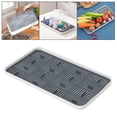 thumbnail image 1 of Cup Water Drip Tray Holder Drying Pad Multi Scene Organizer Practical Lightweight Sponges, Soap Dispensers Lower Water Saving Plate Shelf Grey Size L, 1 of 8